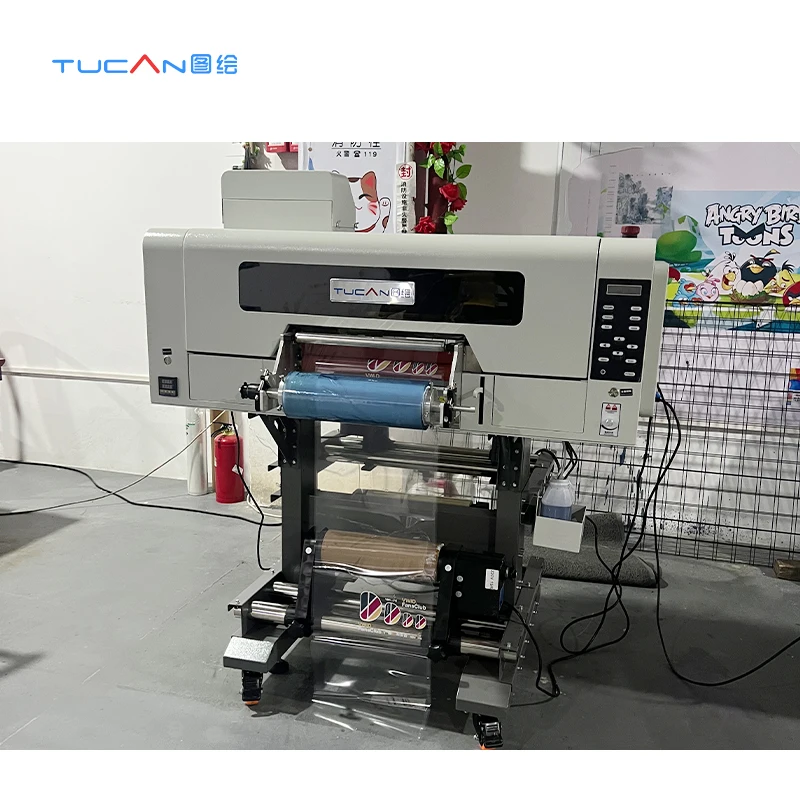 High speed 30cm A3 print with laminate wrap film sticker UV DTF printer cup wrap with i3200 print head optional xp600 i1600 60cm