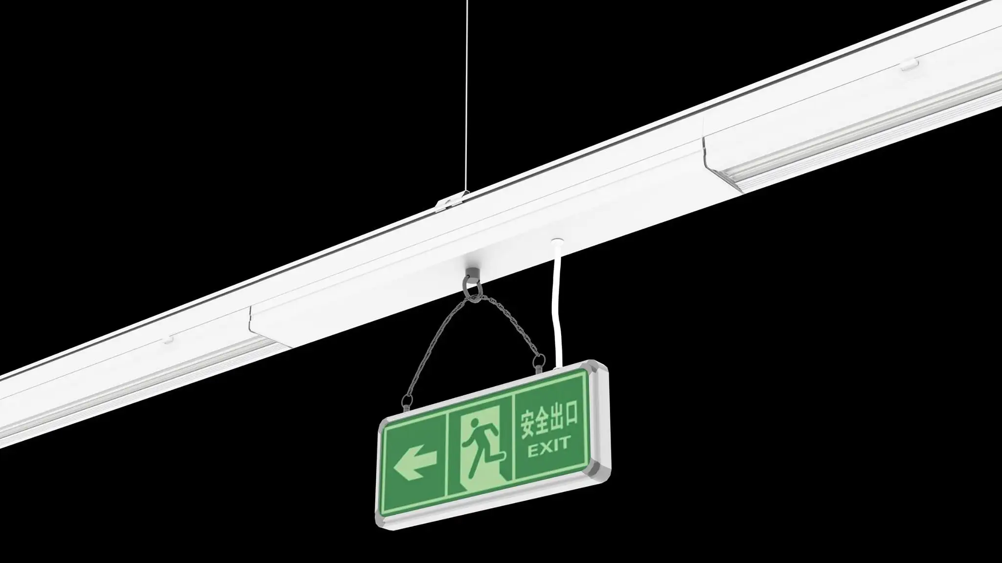 High Quality Aluminum Waterproof 40w Led Pendant Linear Light Aluminum Trunking Rail Led Pendant Lighting Led Linear Light