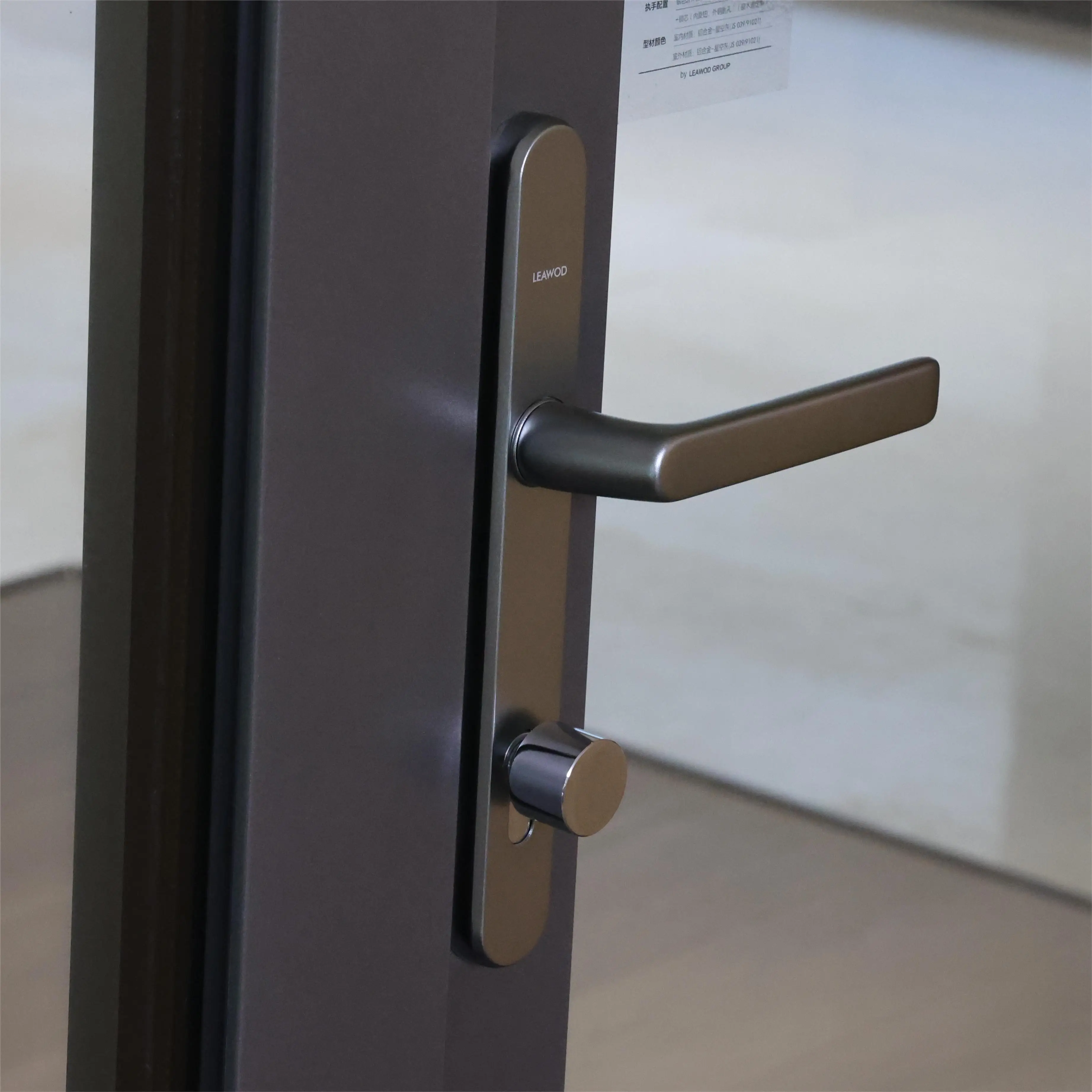 Aluminum French Smart Door double open modern designs for houses aluminum entry door Aluminium Profile For Frame Swing Door