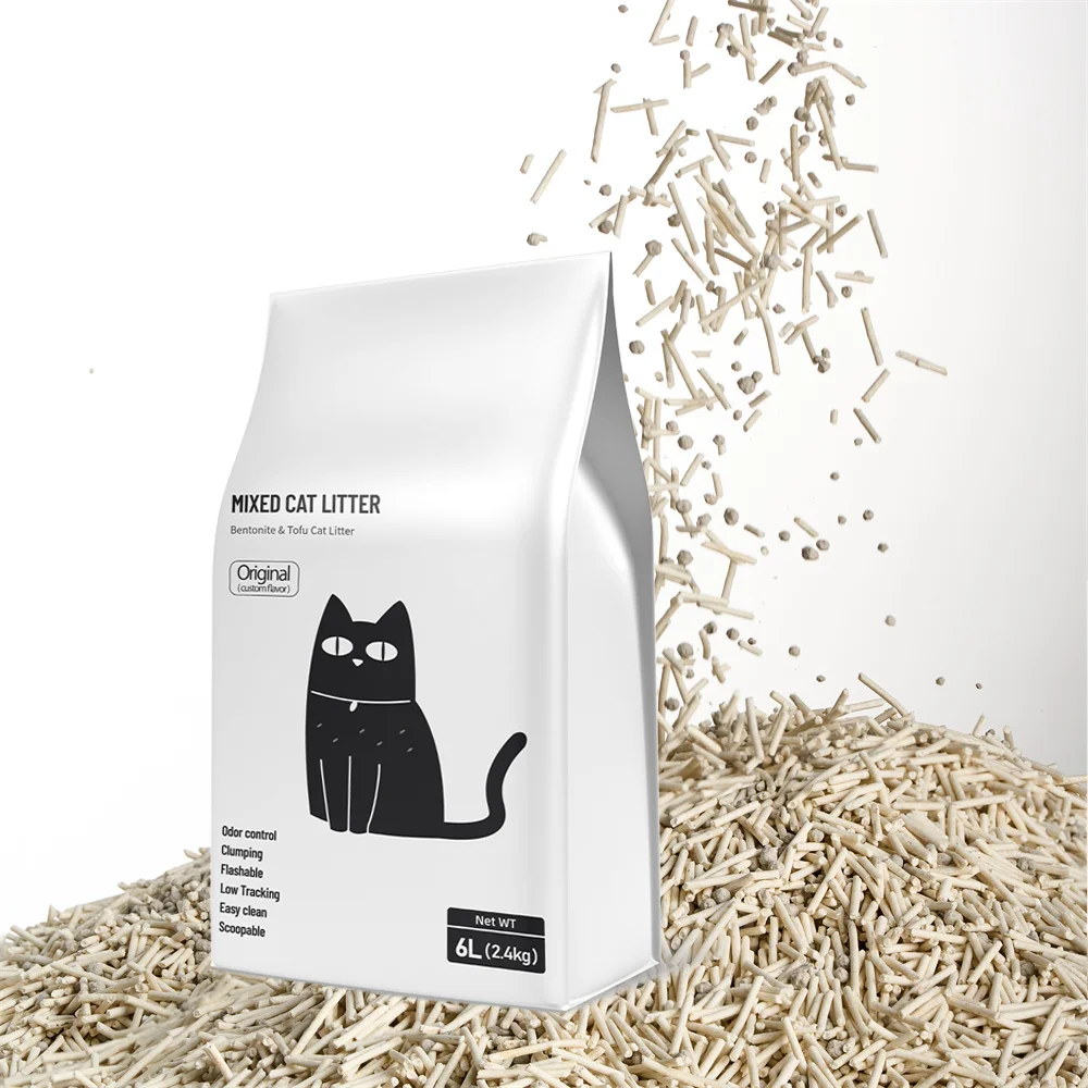 Best Seller Mixed Odor Defense Low Dust Bentonite Instant Dissolve Flashable Tofu Cat Litter