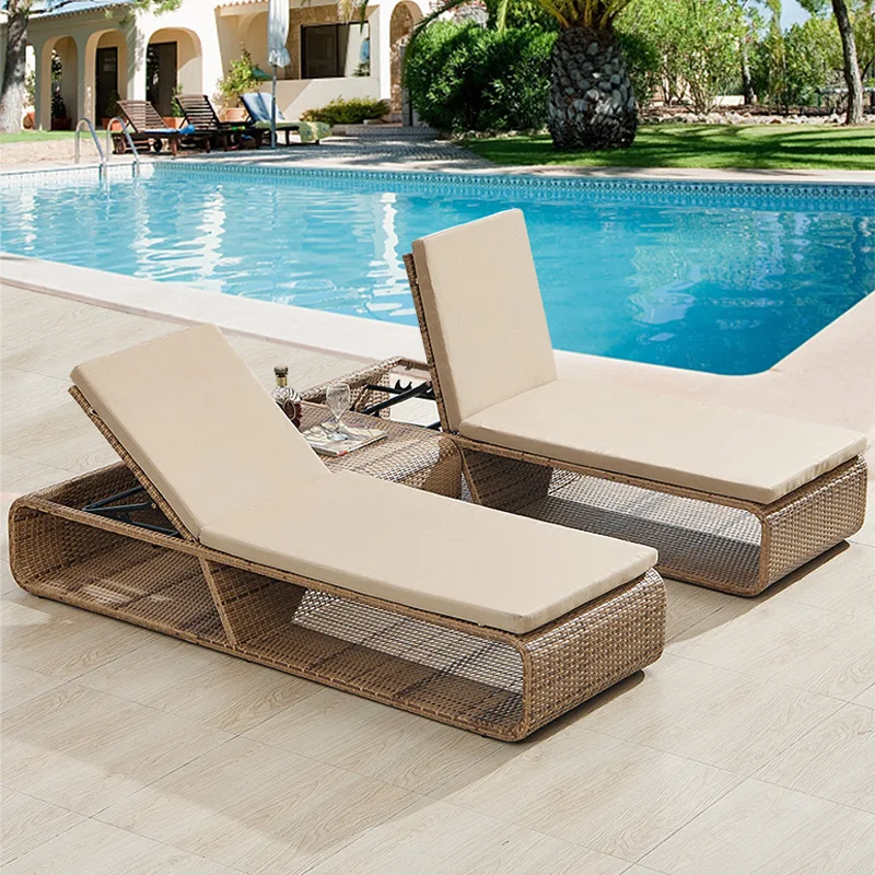Y459 Garden furniture patio sunbed sofa pool lounge chair beach daybed UV-resistant patio sun lounger pool rattan chair