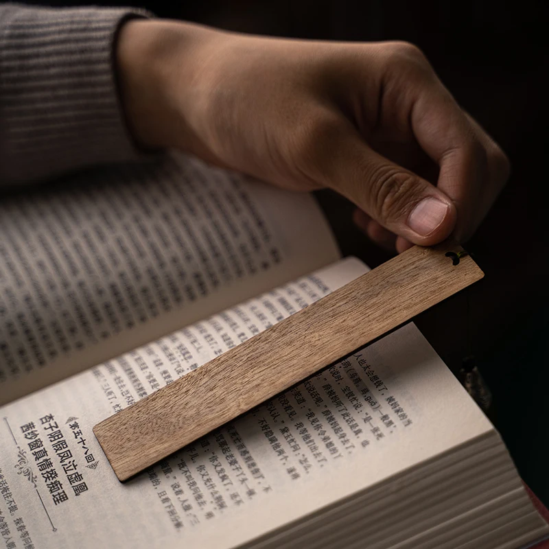 Custom Laser Engraving Wood Blank Bookmark Natural Unfinished,High Quality Personalized Wooden Bookmark Wood Boxed
