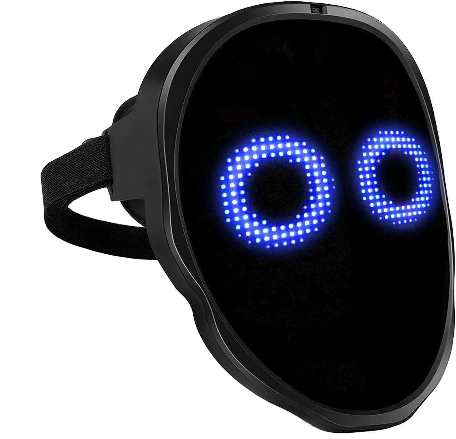Smart Shining App Rechargeable Programmable Bluetooth LED Face Mask Halloween Party LED Mask