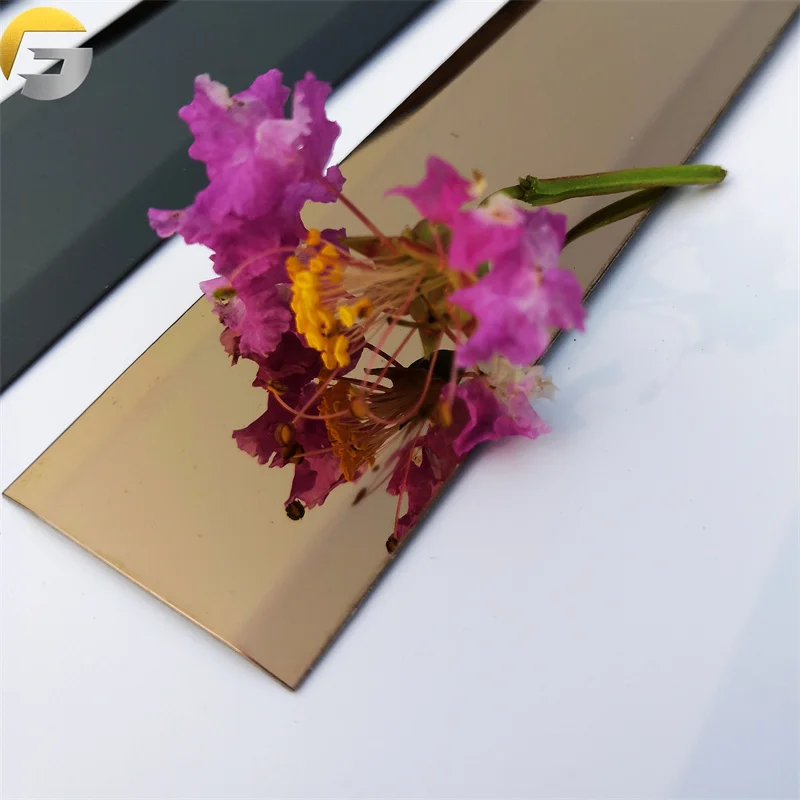 Efan factory custom factories golden stainless steel flat strip Thin Decorative Metal Strips