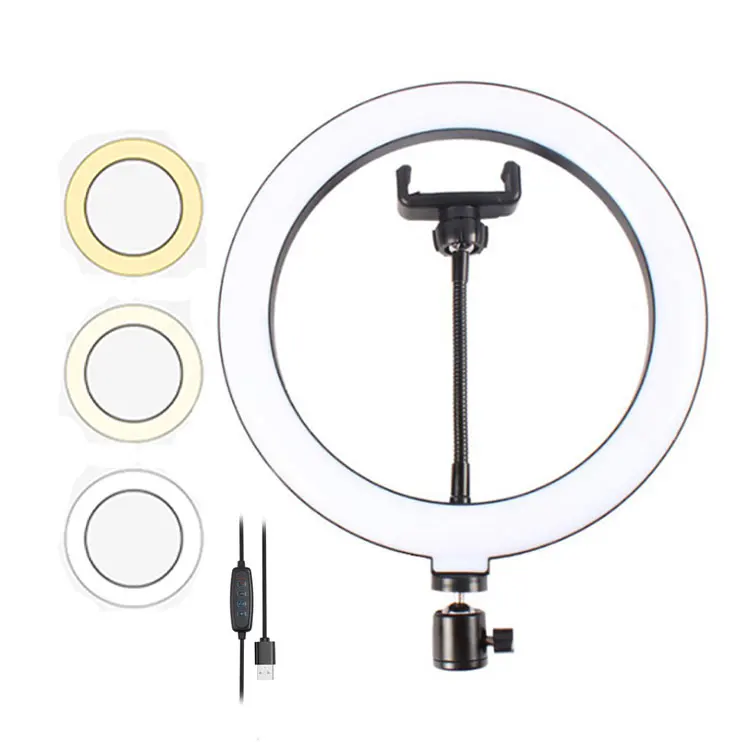 
Dimmable Fill Lamp Kit Live Broadcast Streaming Equipment Extendable Tripod Stand O Ring Fill-In Light 