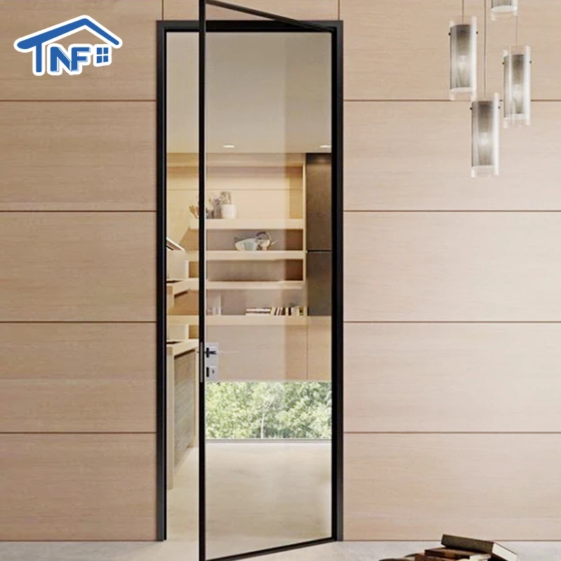 Australia standard double glass aluminium hinged door half glass half aluminum panel casement door for residential