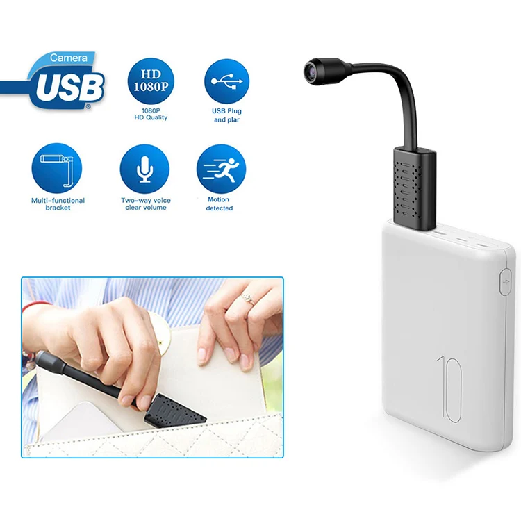 Mini WiFi Camera USB Interface  Camera HD 1080P IP 360 Degree Adjustable Two way voice Video Record Camera Support Hidden TF/SD