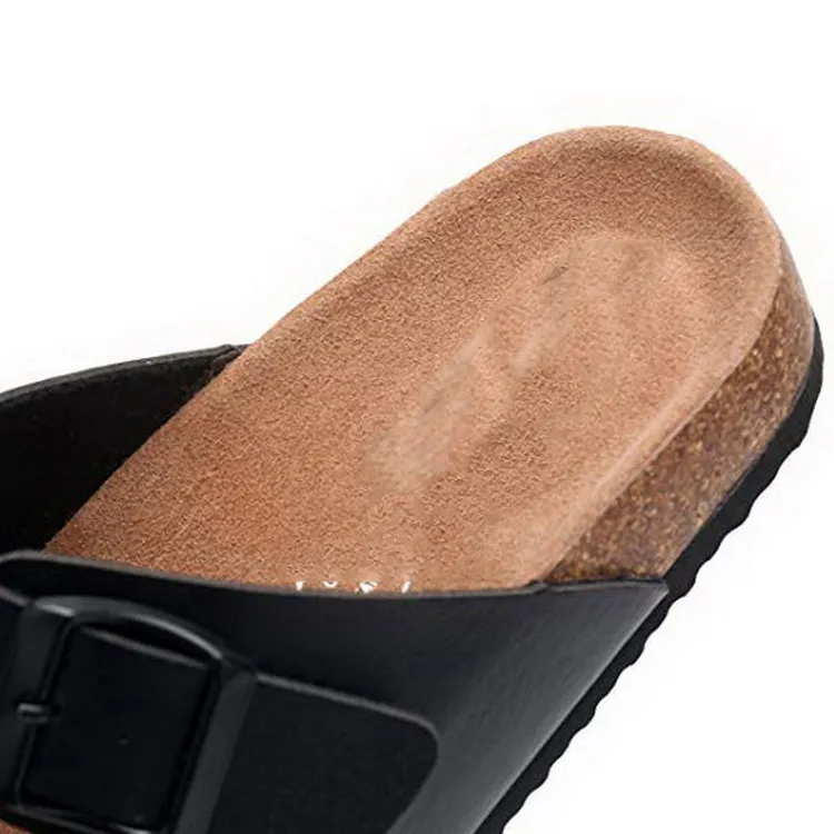 Wholesale Men Flat Sandals With Adjustable Buckle Sandals Cork Sole