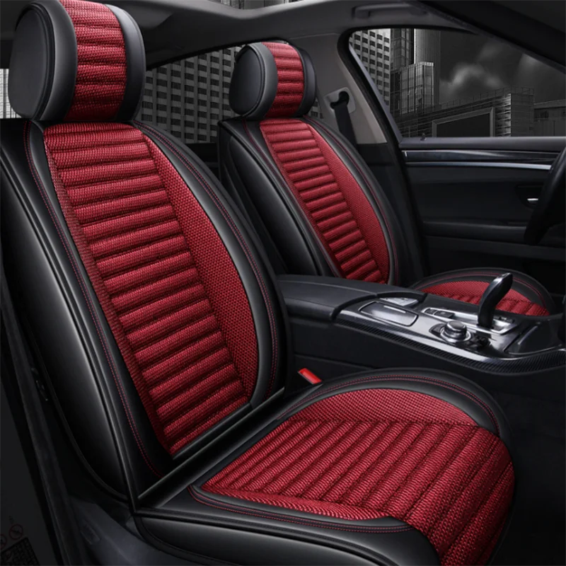 
The new four-season universal corolla leather linen car seat cover is breathable and comfortable 