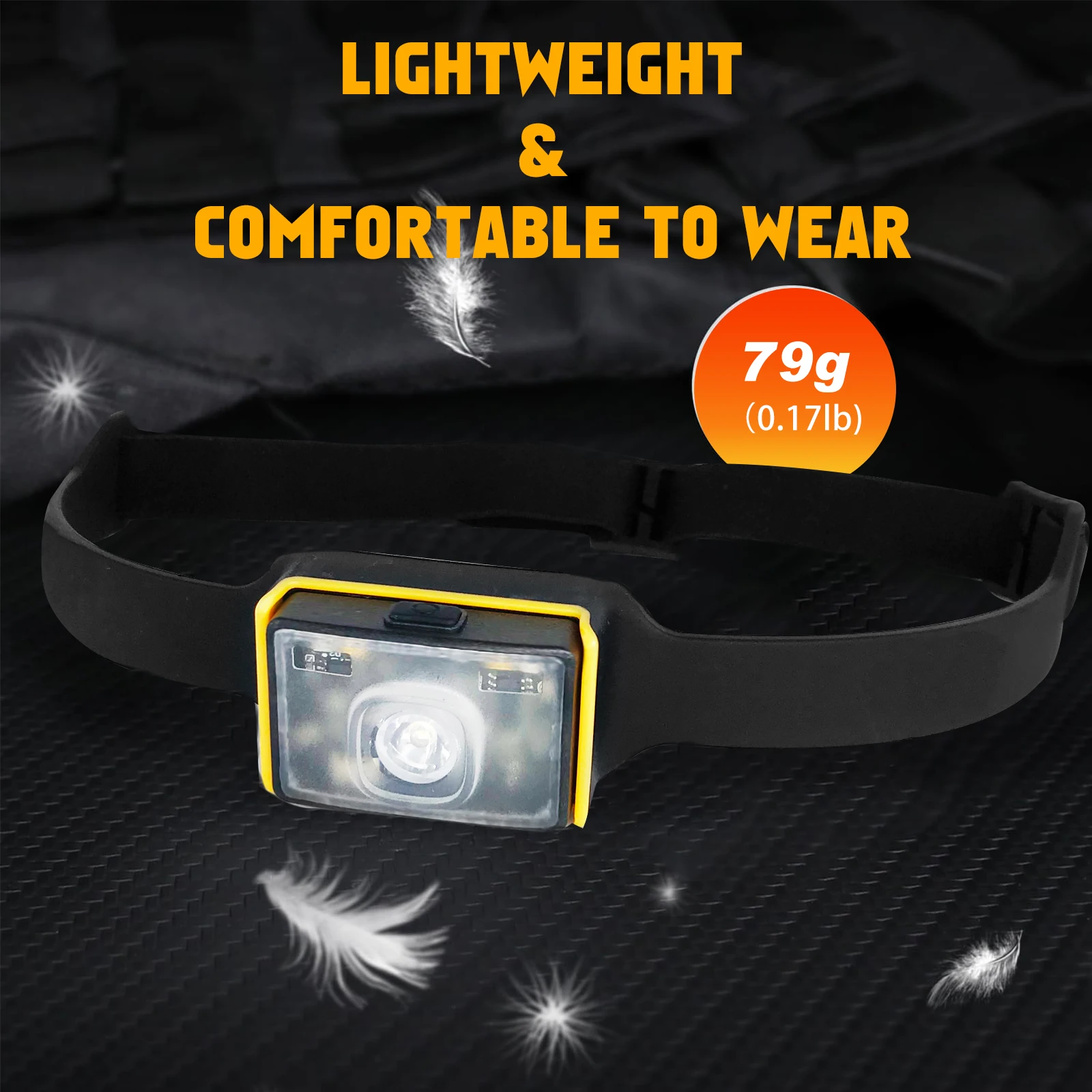 UMIONE BSCI Factory Adjustable Head LED Lamp IPX5 Waterproof Head Torch Silicone Outdoor Lights