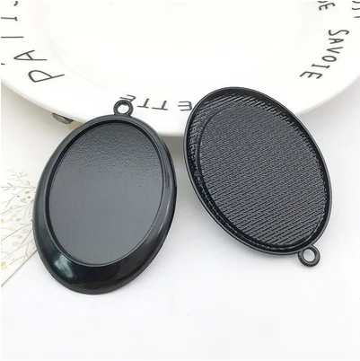 High Quality Antique Silver Tone Cabochon Picture Cameo Oval Glass Cabochon Jewelry Miniature Pendant Tray