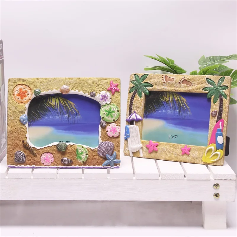 Wholesale Custom Hand Painted Beach Shells Resin Crafts Home Decoration Photo Picture