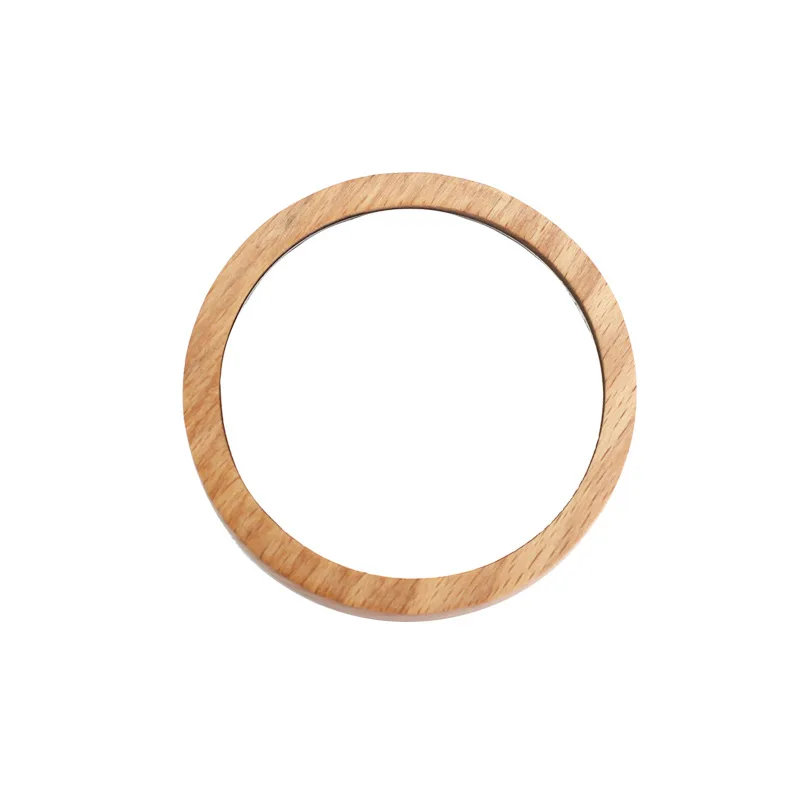 Wood Makeup Mirror Portable Round Mirror Giveaway Personalized Gift Engraved Logo Mirror