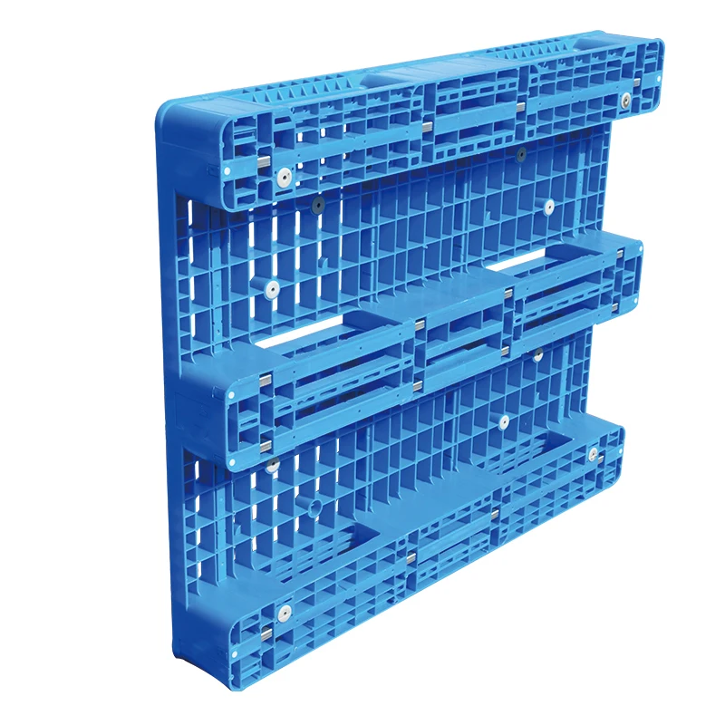 100*100*15 Cm/1150x1150mm 3 Runners Single Side Heavy Duty Nestable Stackable Plastic Pallet For Racking