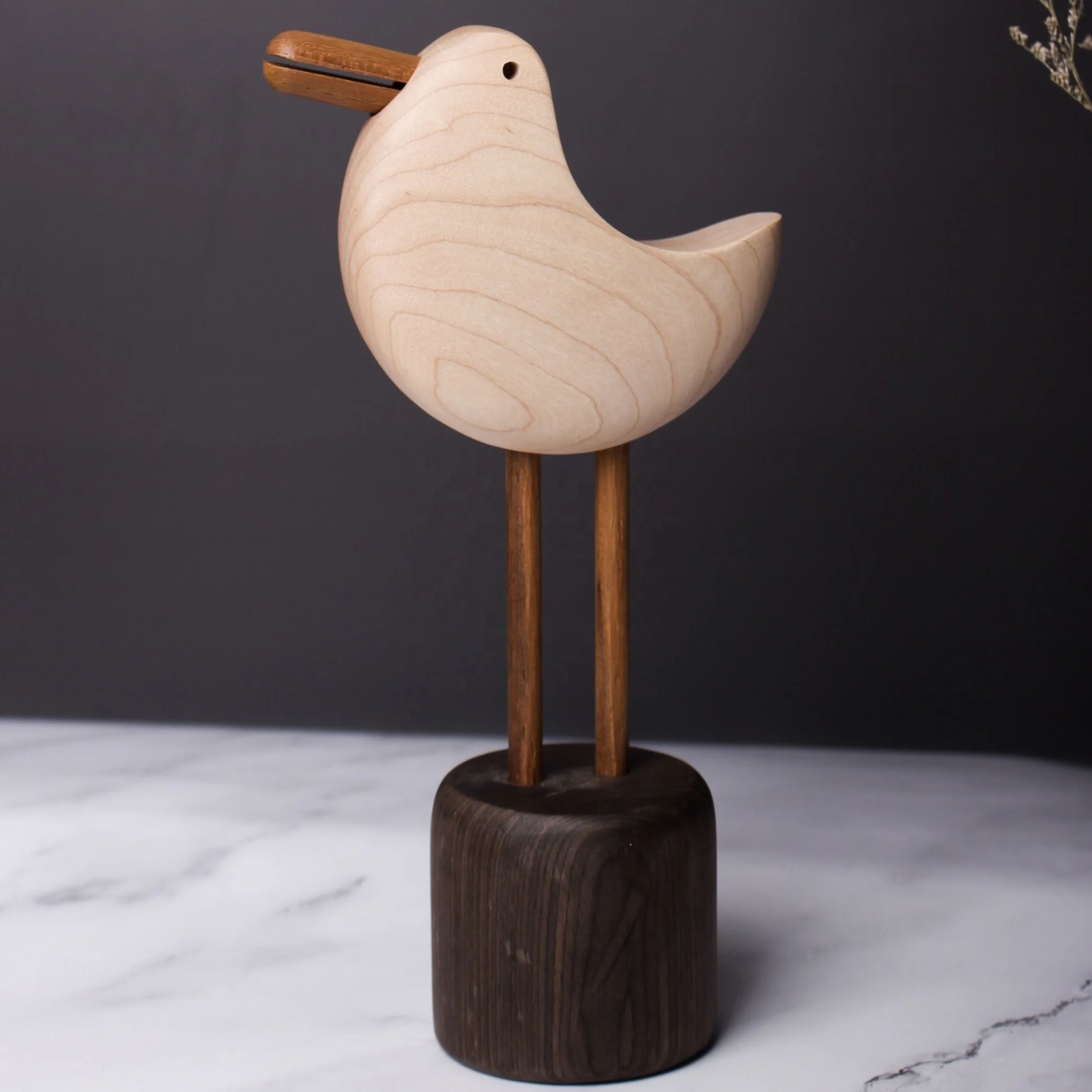 
Wood Craft seagull ornament Lovely animal shape products wood sculpture for room decoration 