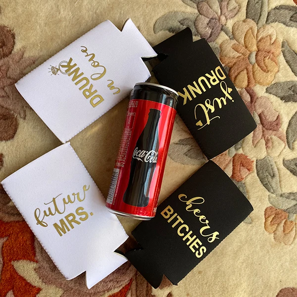 Slim Can Cooler Neoprene Coozies Sleeve Beer Skinny 12 Oz Foldable Acceptable 500pcs CANS Customized Color PAG