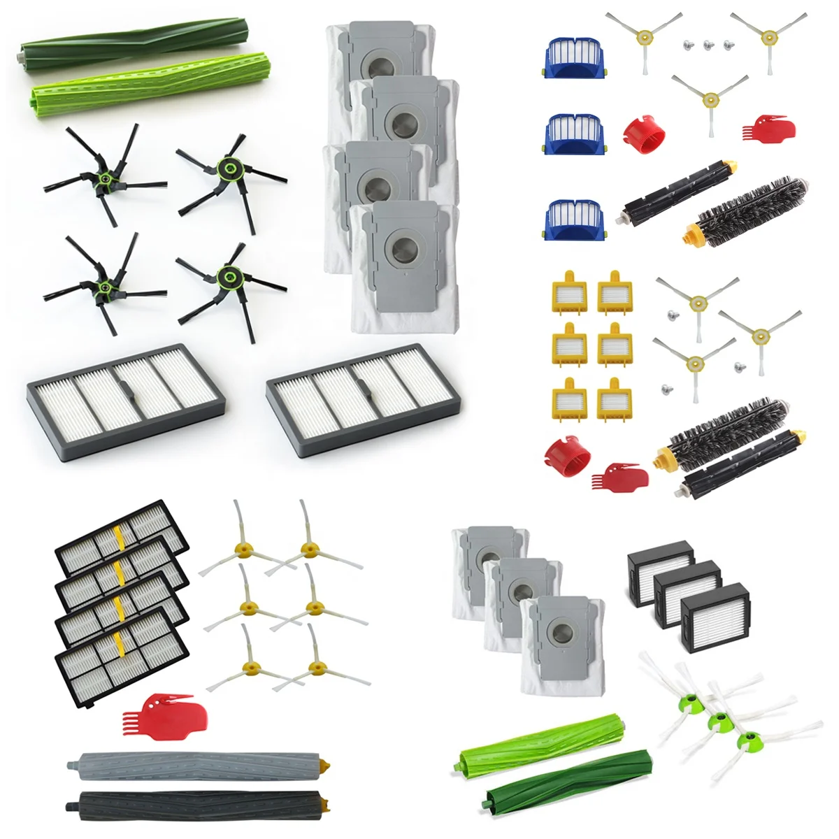 Sweeper Robot Vacuum Cleaner Part Accessory Filter Dust Bag Main Roll Side Brush for irobots roombas i7 i7+/plus E5 E6 E7 Series