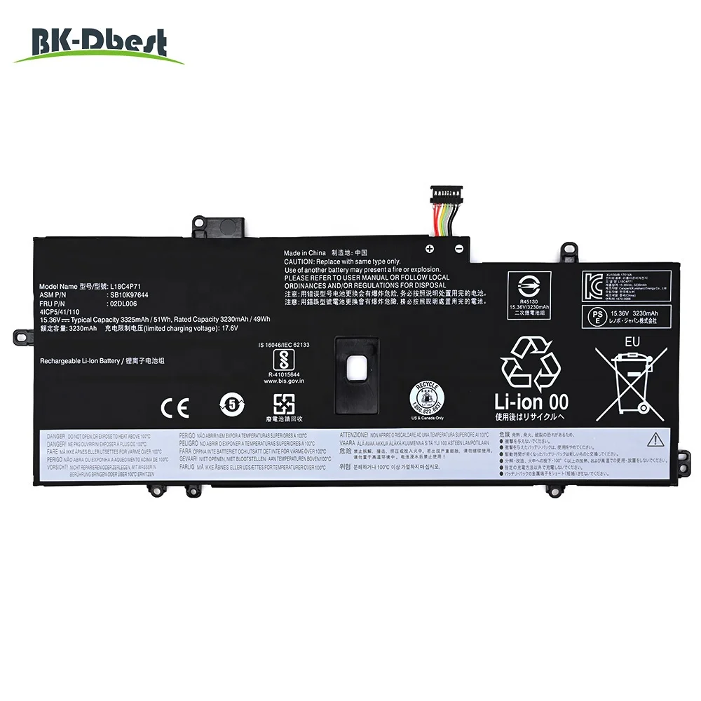 L18C4P71 Laptop Battery For Lenovo ThinkPad X1 Yoga 4th 5th Gen Carbon 7th 8th Gen laptop battery SB10K97644 L18L4P71 L18C4P71