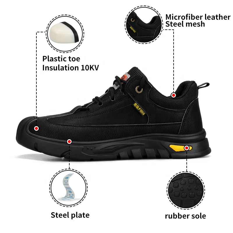 JINGTU Insulated 10KV safety shoes Waterproof microfiber upper Safety shoes for men