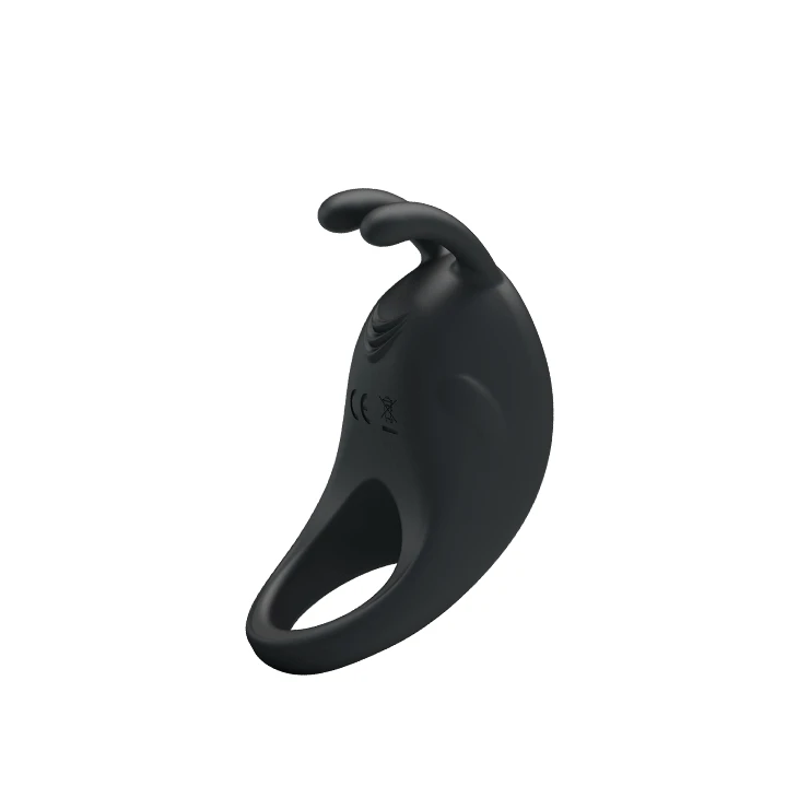 Powerful Vibrating Cock Ring Vibrator - Waterproof Rechargeable Penis Ring Sex Toy for Male or Couples (Black)