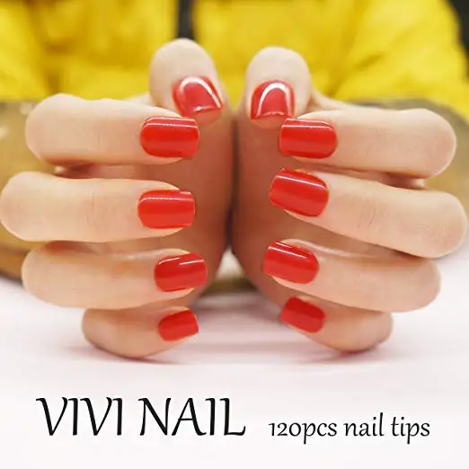 Natural French False Nails Kit Including 12 Different Size