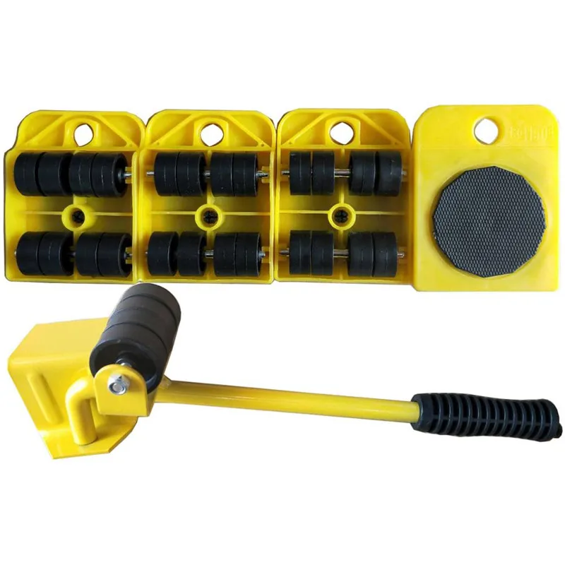 5pcs Hand Tool Set Furniture Moving Transport Set Wheel Bar Furniture Transport Lifter Household Hand Tool Set R0811