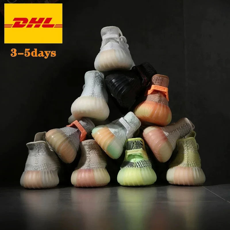 OG TOP quality New design Yeezy 350 black reflective Sneakers Bred Running Sports Casual breathable yeezy Shoes