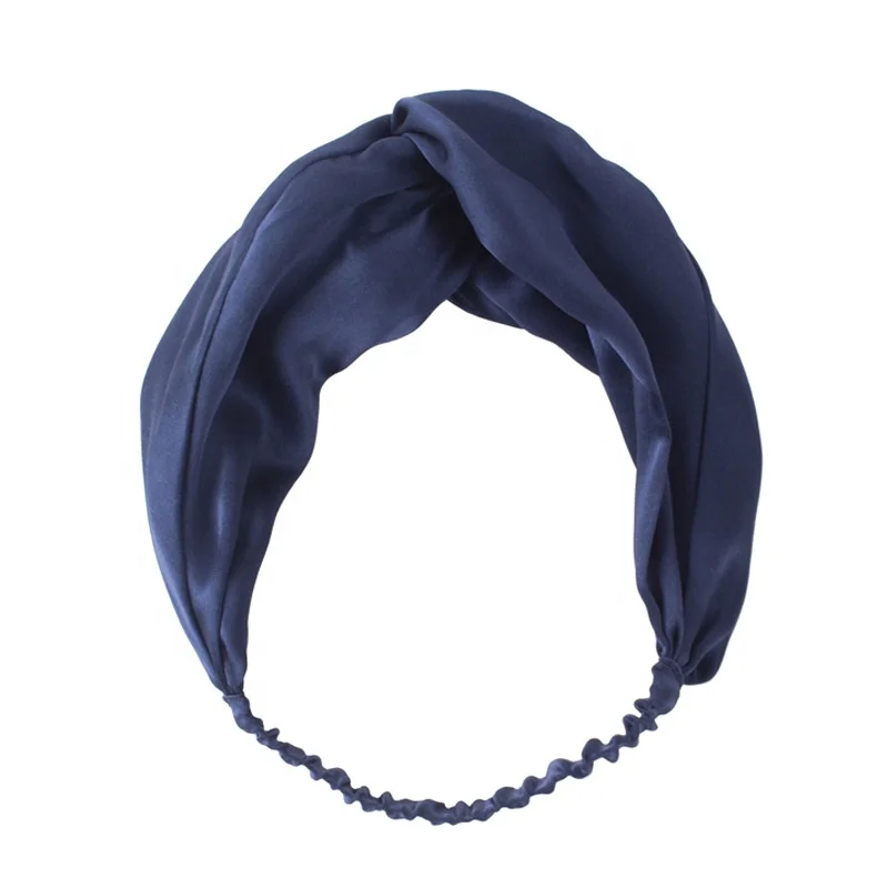 
GerineTwisted милые 100% Шелковые Аксессуары для волос, эластичная синяя повязка для волос для девушек, Элитная атмосфера, демонстрирует личность 