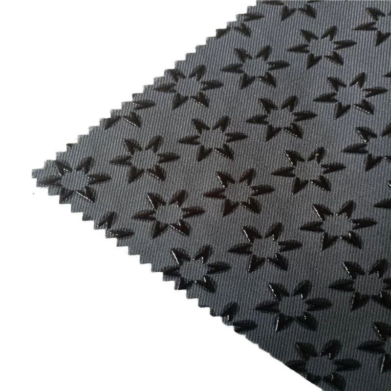 Star design anti slip silicone rubber coated non slip grip stars non-slip fabric for anti-slip mat