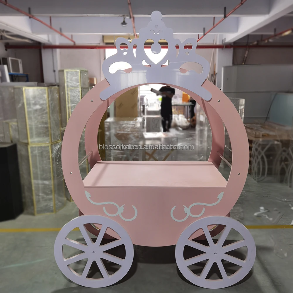 Pink Candy Cart Pumpkin Cart Cinderella Carriage Dessert Cart Wedding
