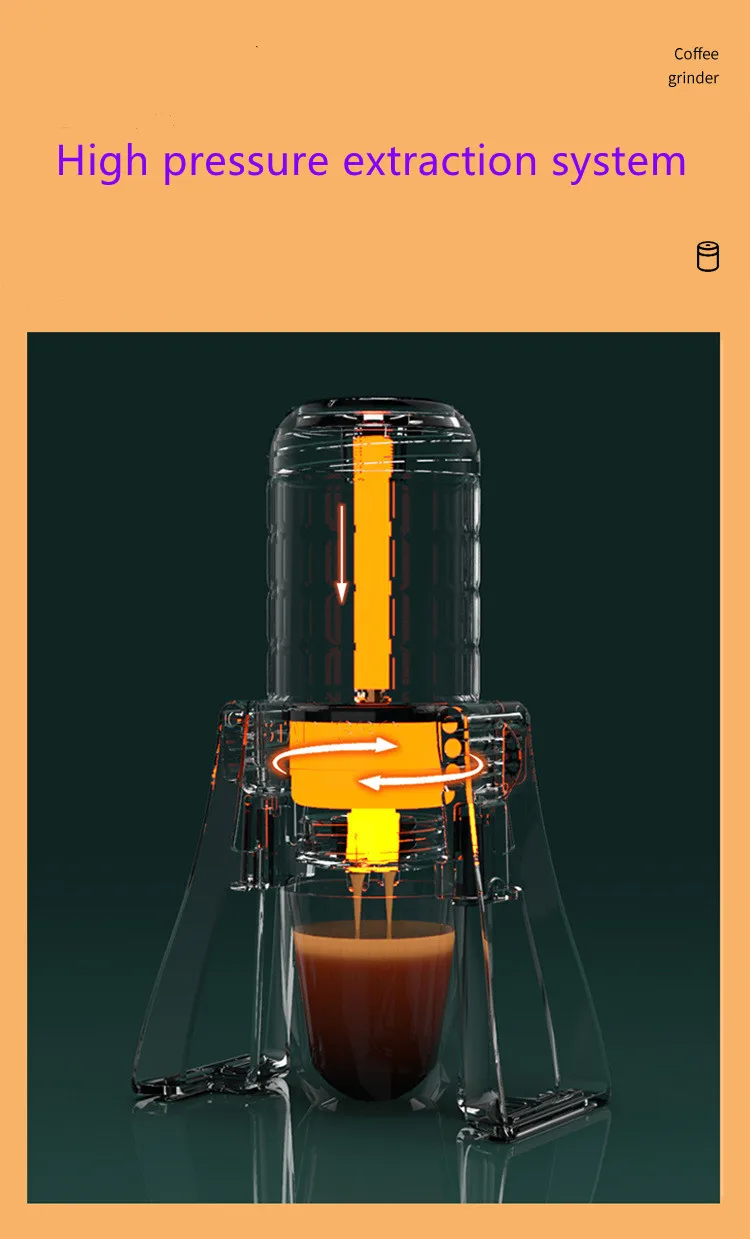 REAL MANUFACTURE  COFFEE MAKER Portable Coffee machine Portable outdoor home office manual espresso maker