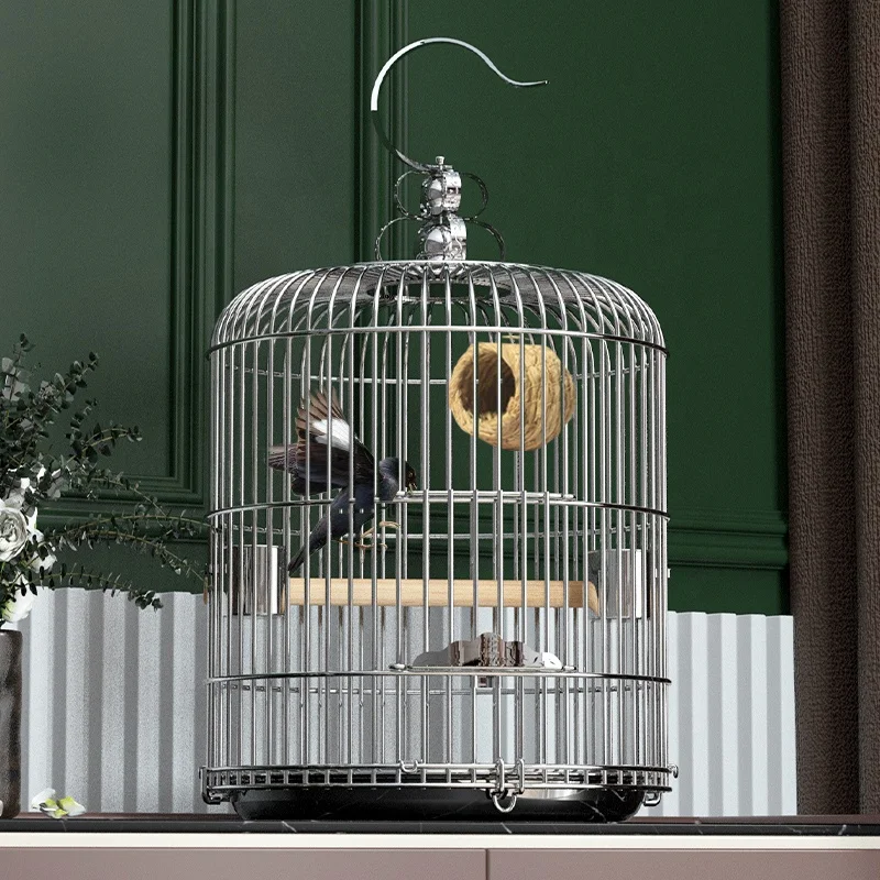 Wholesale Small Medium Large Stainless Steel Rounded Hanging Bird Cages For Parrot Canary