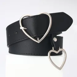 Wholesale New Design  PU leather Gold Buckle Women Fashion Heart Belt