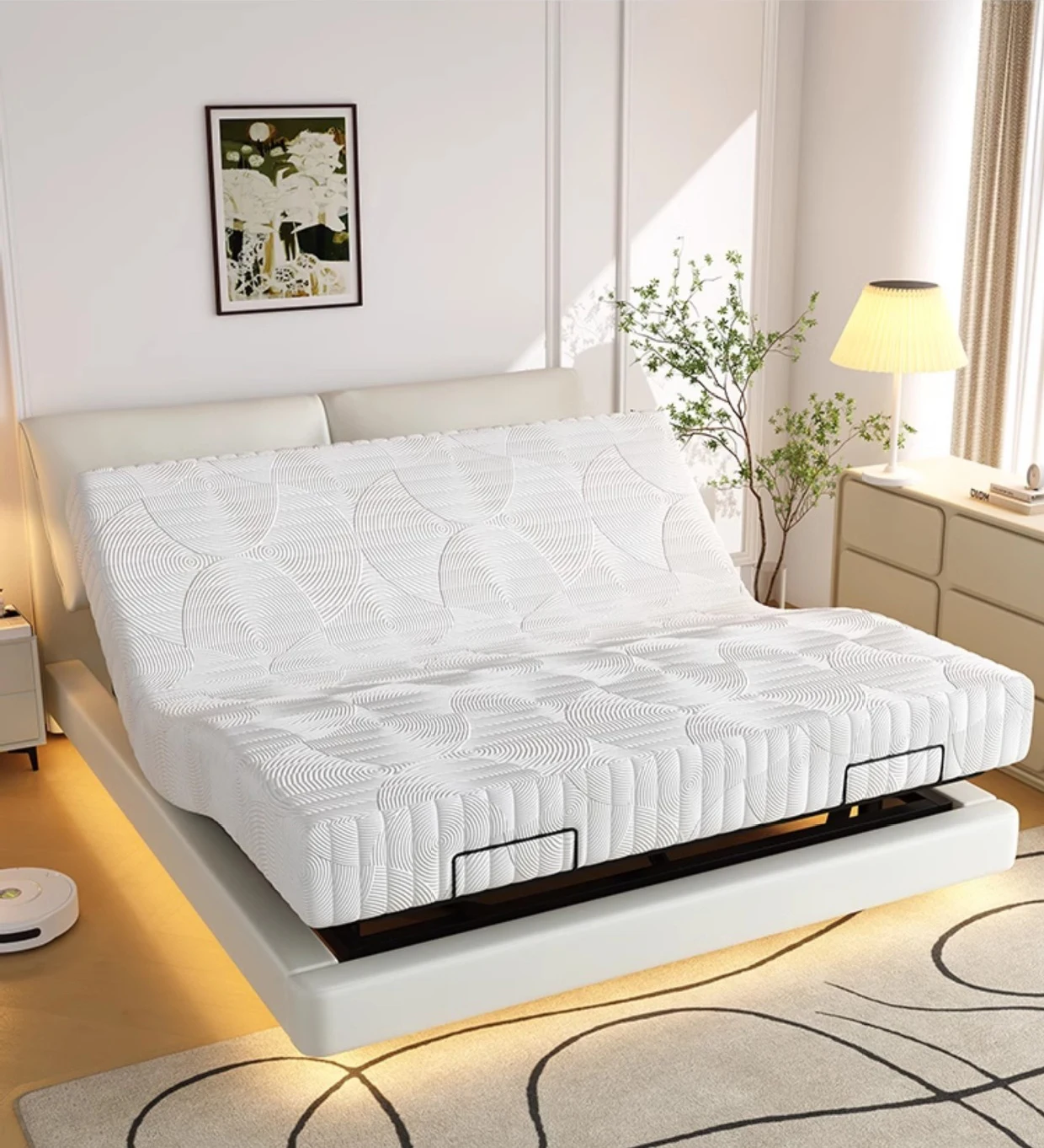Meisemobel USA stock dropshipping split king adjustable bed frame king size electric adjustable bed base bedroom adjustable sale