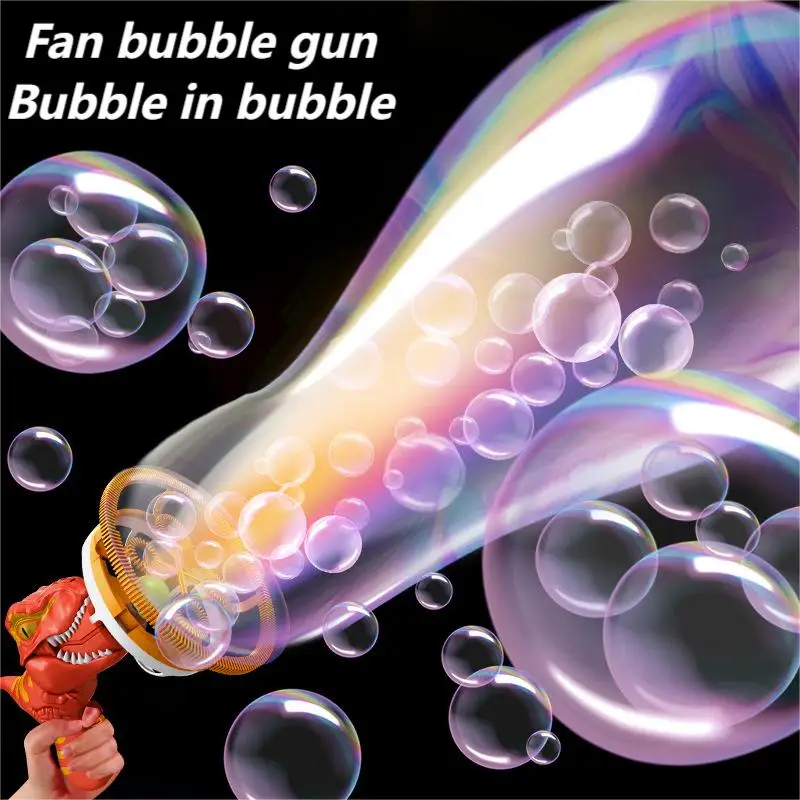 VP407 Dinosaur Bubble Machine Fully Automatic Watertight Bubble Gun Bubble Blower for Children