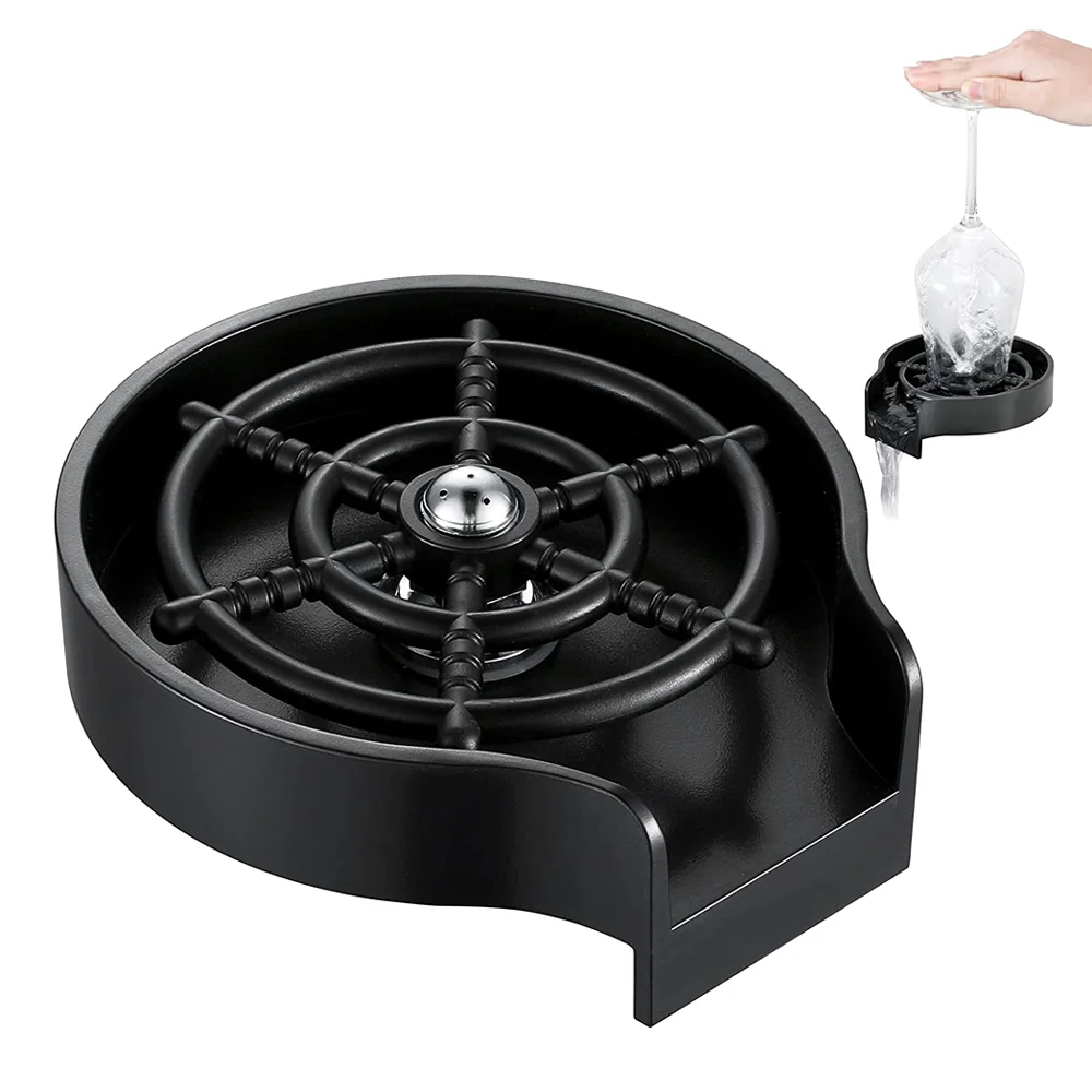 Kitchen Sink Faucet Bottle Glass Cup Washer Cleaner Accessories For Bar Pub Cafe Push Club Quick Glass Rinser