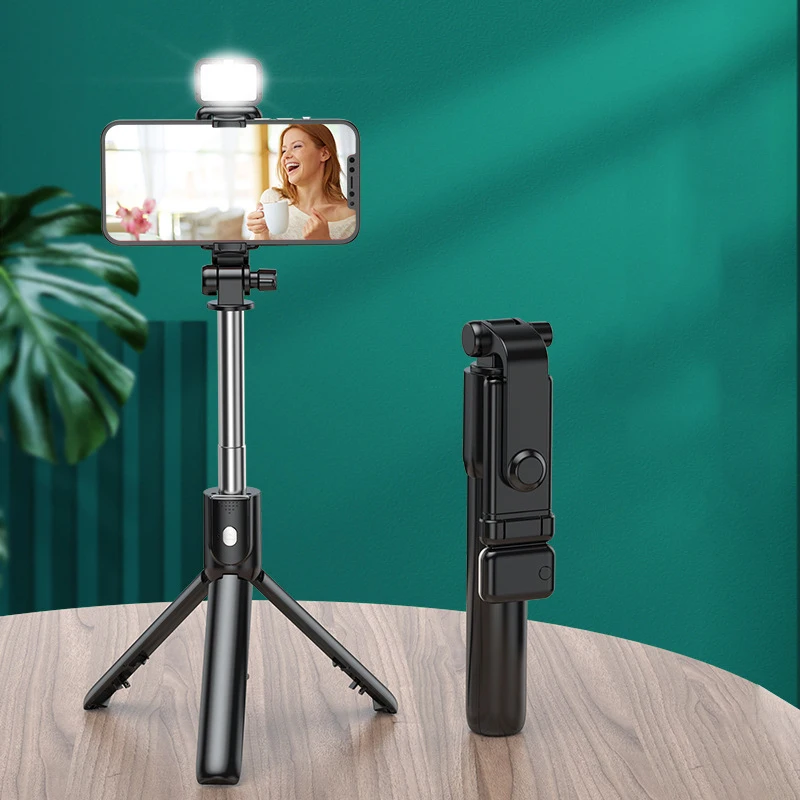 Mini Holder Tripod Shutter Remote Control Handheld Gimbal Stabilizer Smartphone Wireless BT Selfie Stick Foldable Retractable
