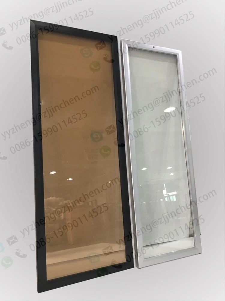 Tea color toughened glass wine cooler glass door