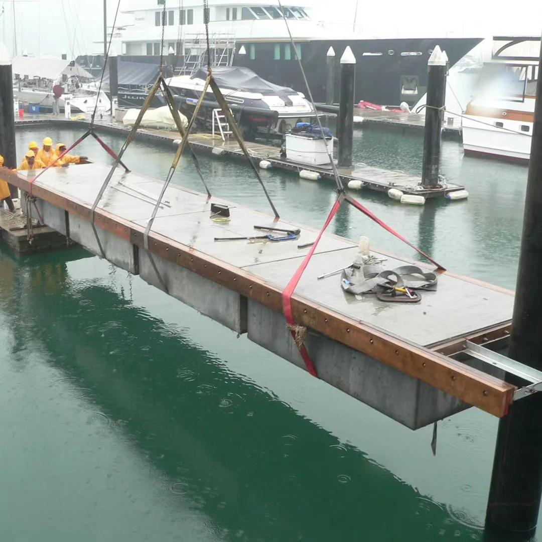 New Arrival Concrete Floating Dock Floating Pontoon Bridge Concrete Float Dock for Marina