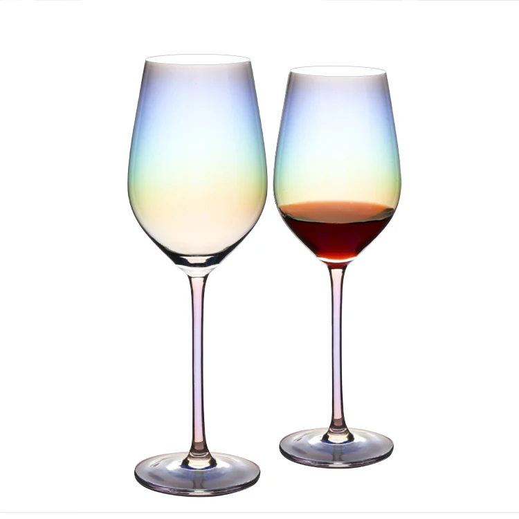 2023  Fancy Hand-blown Crystal Red wine glass set Clear or coloured Crystal Wine Glasses Universal Red Wine Glass