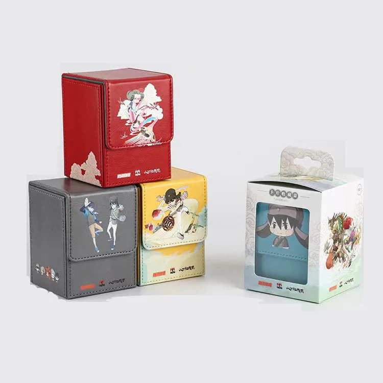 100 + Персонализированная мультяшная игровая коробка для карт TCG квадратная хранения