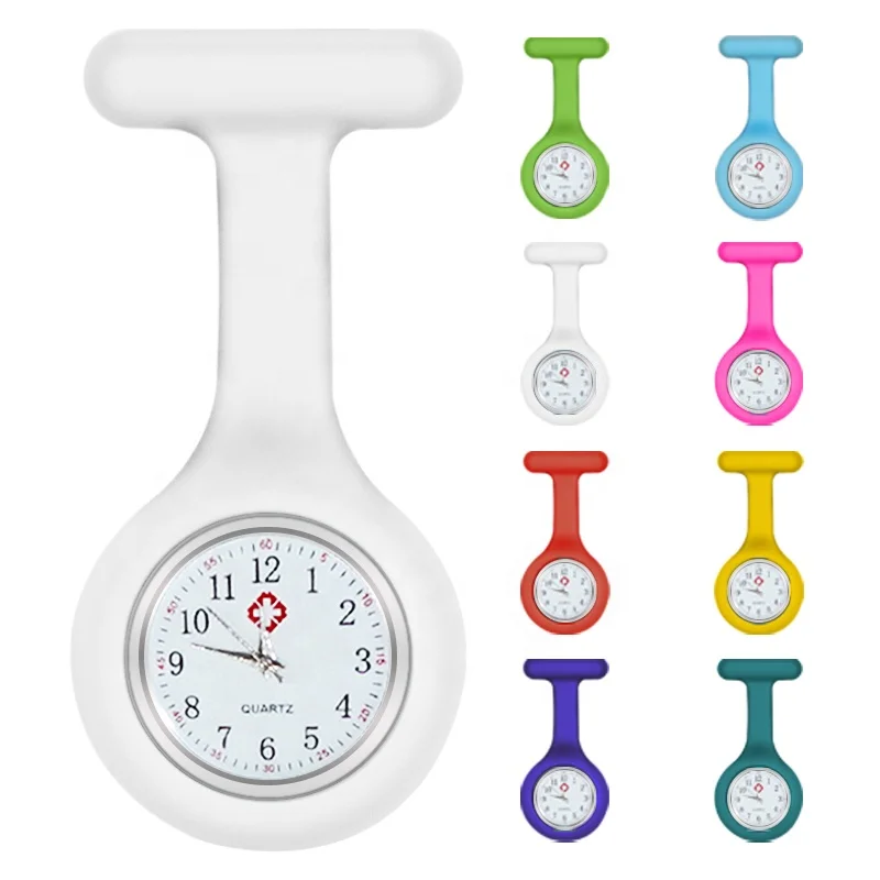 Wholesale free sample Portable Silicone Quartz Nurse Watch