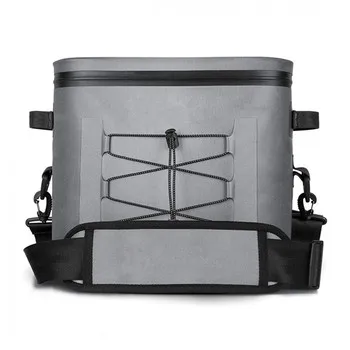 Grey Waterproof 24cans Soft Cooler Soft Sided Cooler Bag Tiktok Portable Large Beach Cooler Leakproof Insulated Hopper