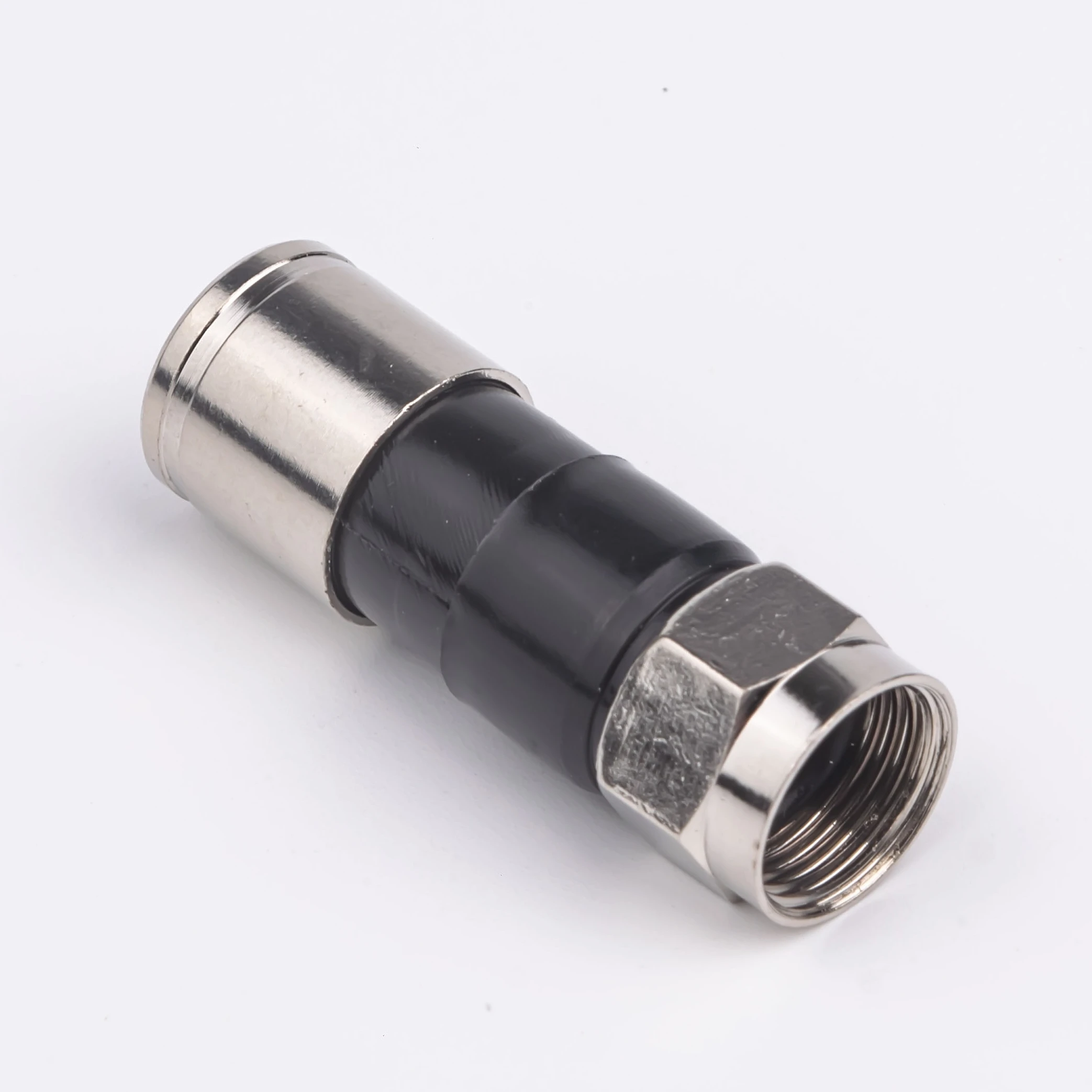 Manufacturer male plug F type plated nickel straight for cable harness RF coaxial F connector