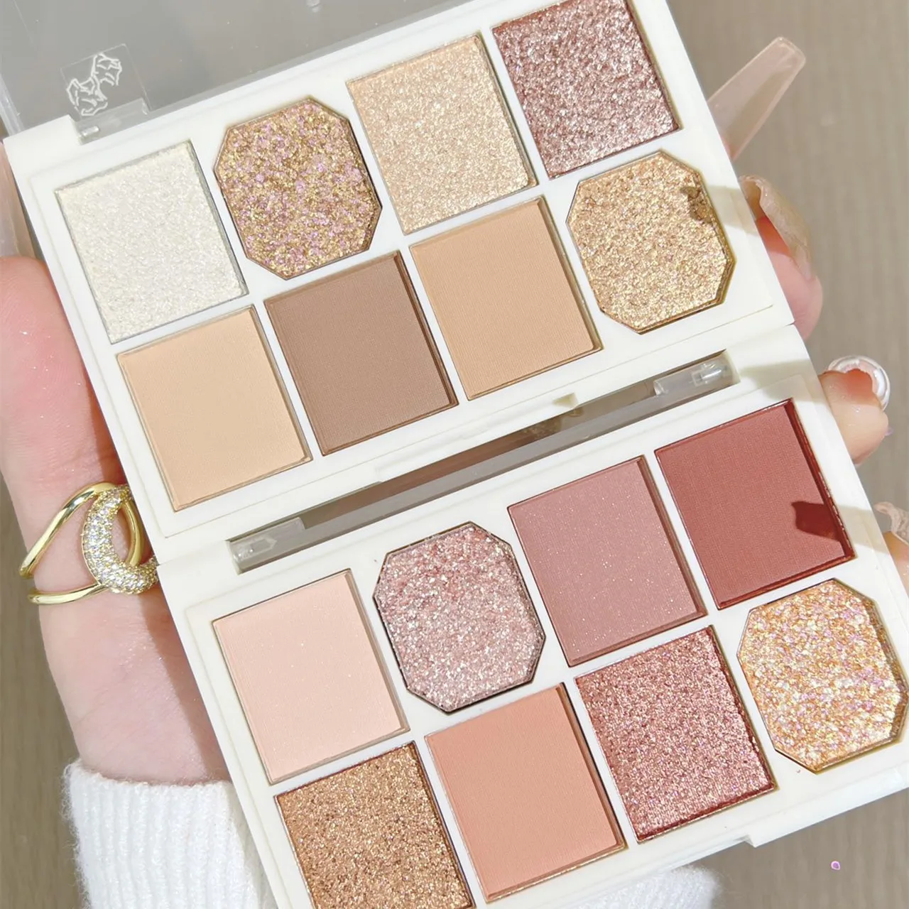 Customize Wholesale Private Label Eyeshadow Palette High Quality 8 Color Eye Shadow Cosmetic Makeup Waterproof Nude Eyeshadow