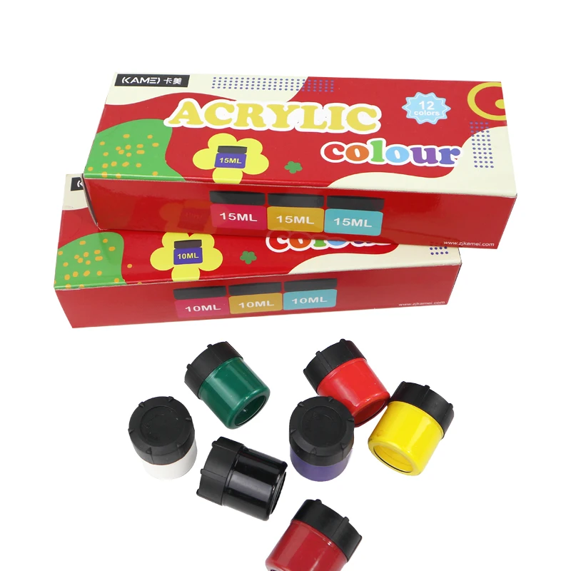 Popular Hot Sell Art Supplies In Acrylic Paints Small Set Pigment Tray