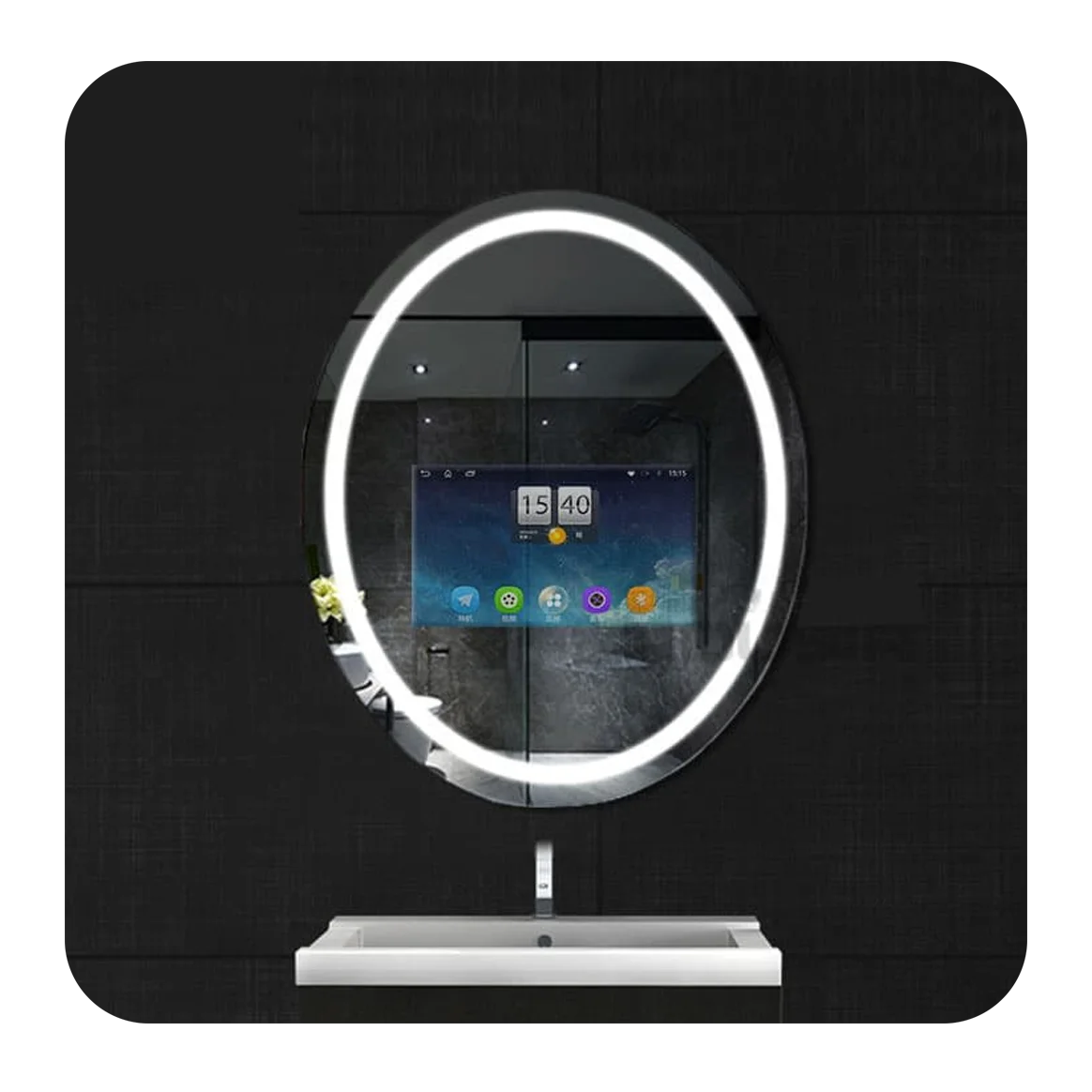 Smart mirror android  tv mirror Smart mirror bathroom