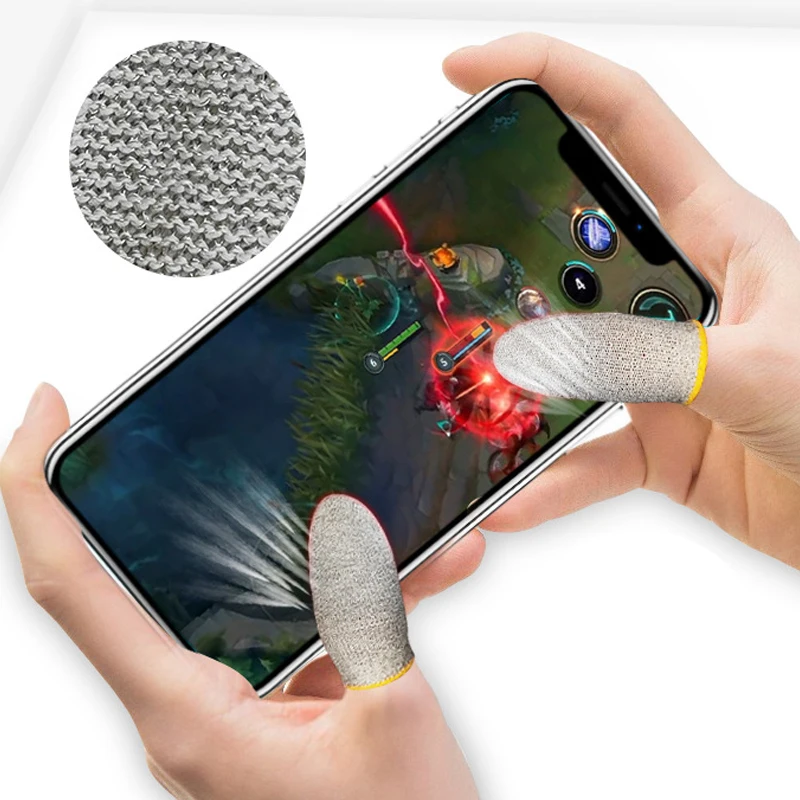 High Quality Mobile Gaming Touch Screen Conductive Fiber Silver Copper Carbon Thumb Cover