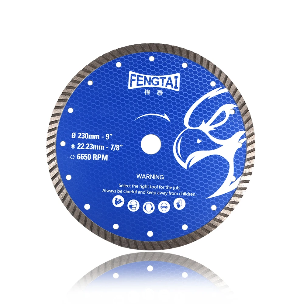 230mm Standard Universal Turbo Diamond Saw Blade For Roof Tiles, Natural Stone And Building Materials