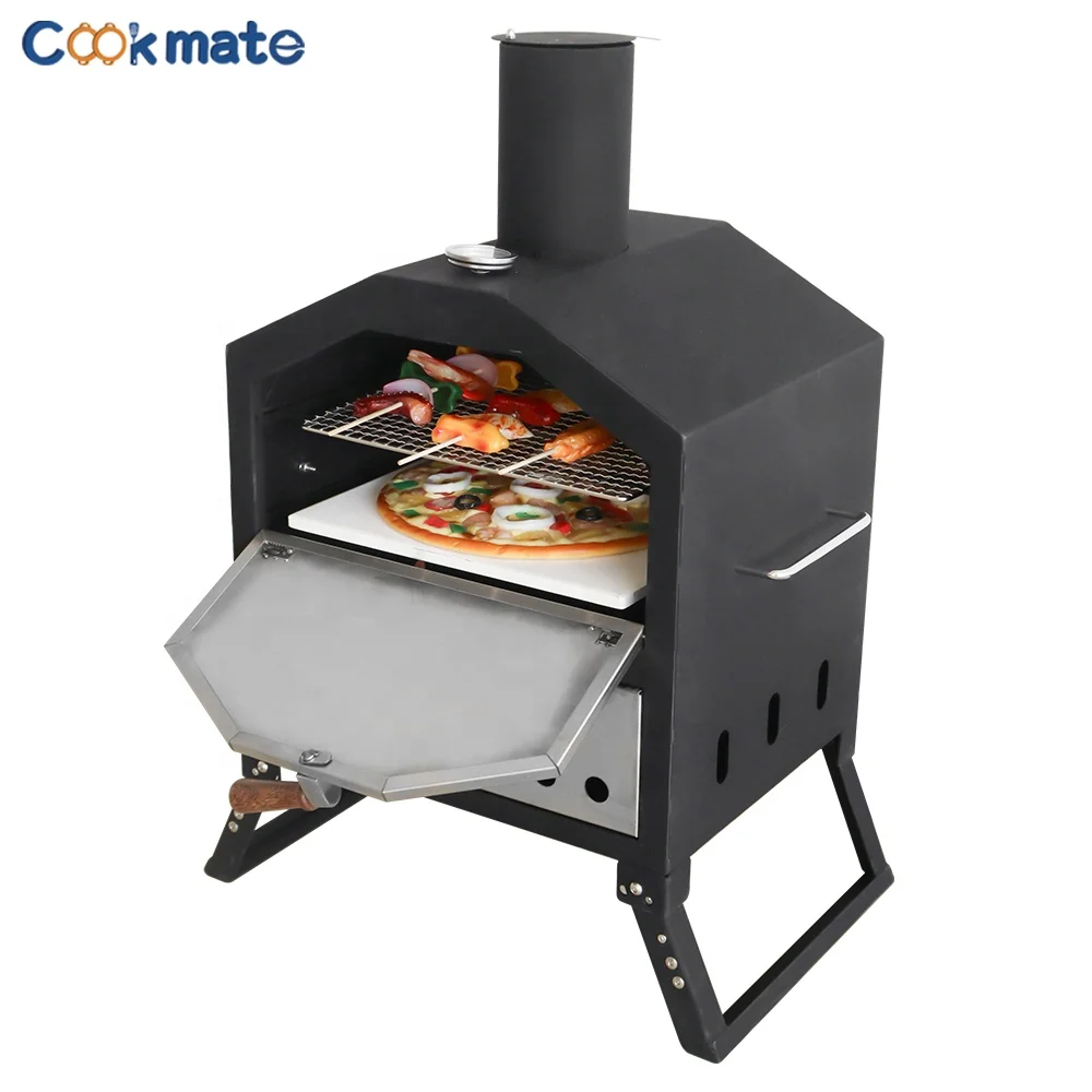 NEW DESIGN Outdoor Kitchen Fire Wood Pizza Oven with thermometer for BBQ Party